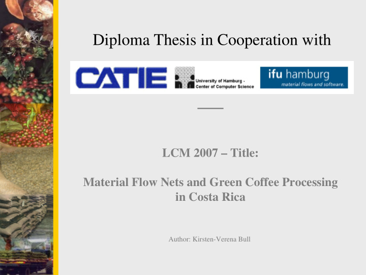 diploma thesis in cooperation with