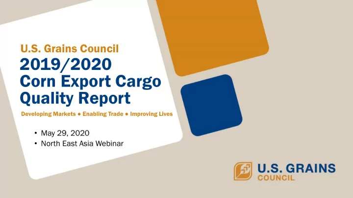 corn export cargo
