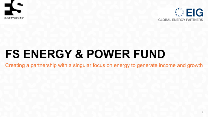 fs energy power fund