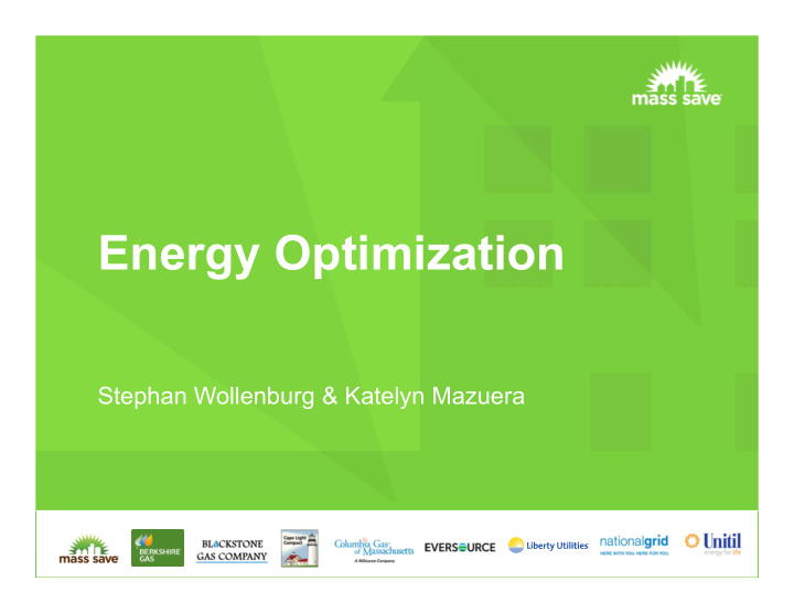 energy optimization
