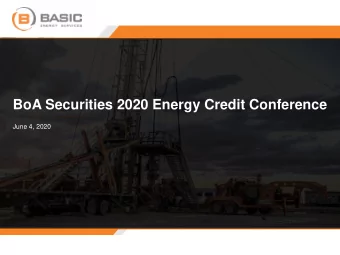 BoA Securities 2020 Energy Credit Conference  June 4, 2020  Legal Disclaimer This communication