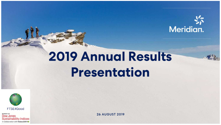 2019 annual results presentation