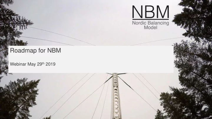 roadmap for nbm