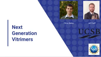 Next  Generation  Vitrimers  2 types of plastics Thermoplastics : highly re-processable, not very