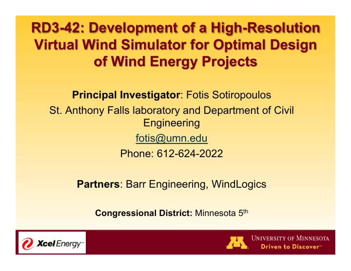rd3 42 development of a high resolution virtual wind