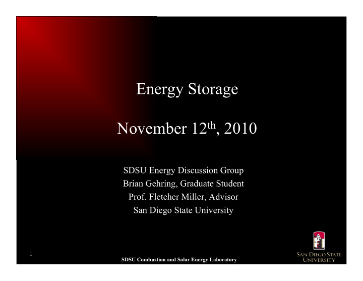 energy storage