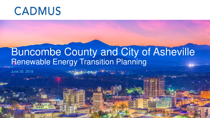 buncombe county and city of asheville