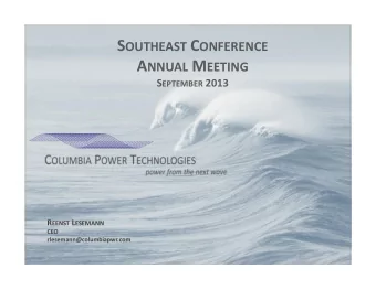 W HY W AVE E NERGY ?  the ocean is a desirable energy resource  energetic  consistent