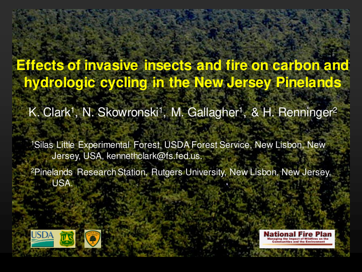 effects of invasive insects and fire on carbon and