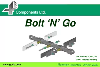 Bolt N Go  US Patent # 7,080,728  Other Patents Pending  www.go4b.com  Traditional Chain  and