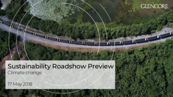 Sustainability Roadshow Preview  Climate change  17 May 2018  Agenda  1  Key takeaways