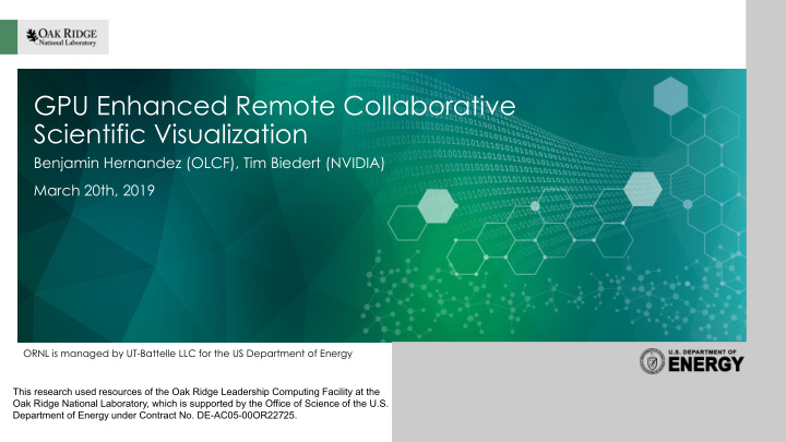 gpu enhanced remote collaborative scientific visualization