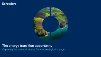 The en  e ener  ergy  gy trans  ransiti  ition  on opp  pportunity  ortunity  Capturing the