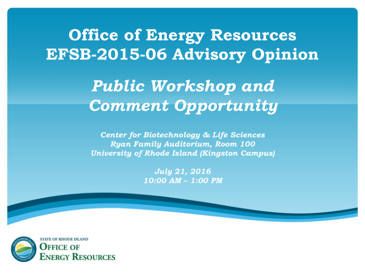 office of energy resources