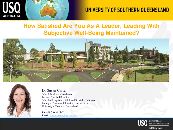 how satisfied are you as a leader leading with subjective
