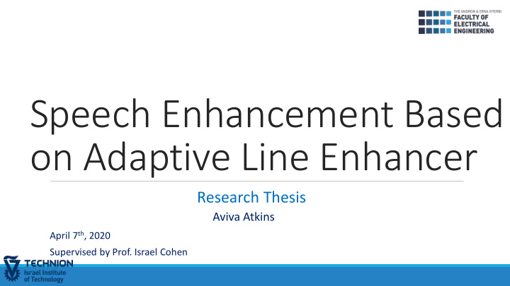 on adaptive line enhancer
