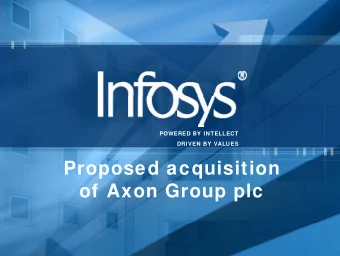 Proposed acquisition  of Axon Group plc  of Axon Group plc  INFY_Roadshow_  Disclaimer  Disclaimer
