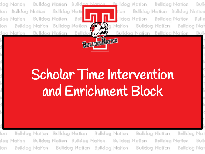 scholar time intervention and enrichment block
