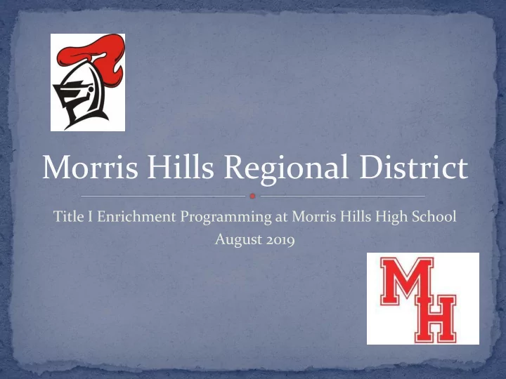 morris hills regional district