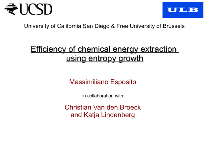 efficiency of chemical energy extraction efficiency of