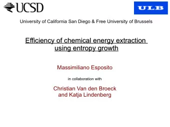 Efficiency of chemical energy extraction  Efficiency of chemical energy extraction  using entropy
