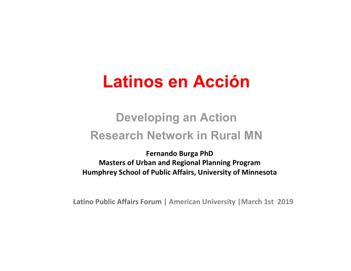 latinos en acci n