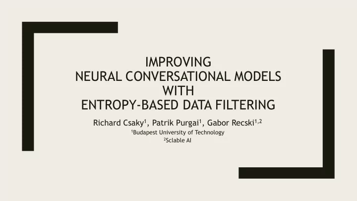 neural conversational models