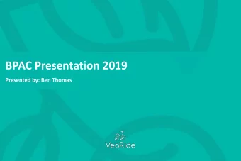 BPAC Presentation 2019  Presented by: Ben Thomas  Current Locations  Alabama  Massachusetts