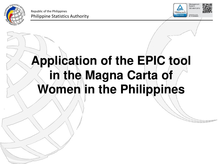 application of the epic tool
