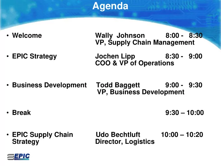 agenda