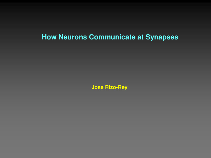 how neurons communicate at synapses