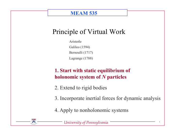 principle of virtual work