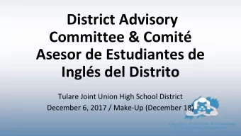 District Advisory  Committee &amp; Comit  Asesor de Estudiantes de  Ingls del Distrito  Tulare
