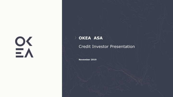 credit investor presentation november 2019 general and