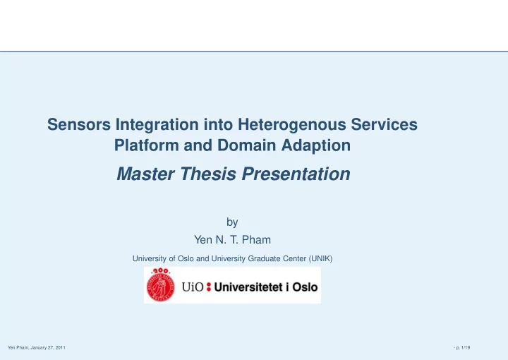 master thesis presentation