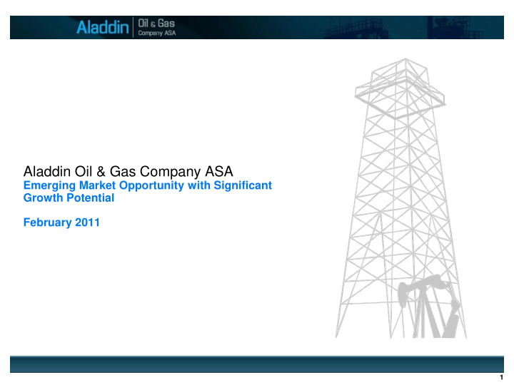 aladdin oil gas company asa