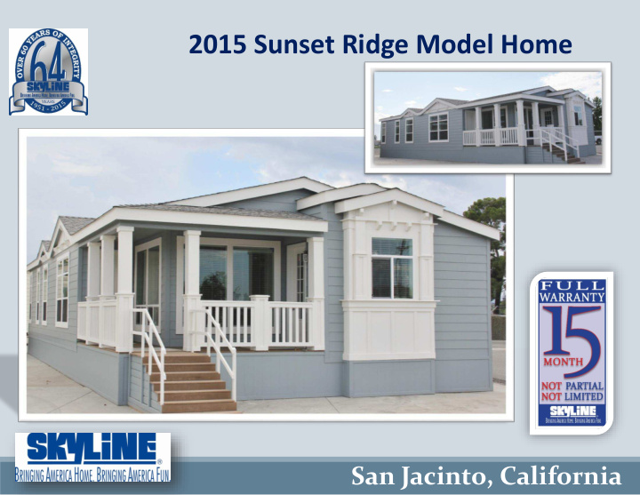 2015 sunset ridge model home