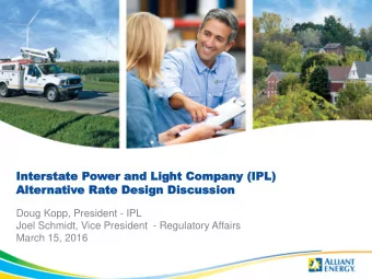 Inte  Intersta  state  te Power and Light  er and Light Compa  Company  ny (IPL  (IPL)  Alt  Alter