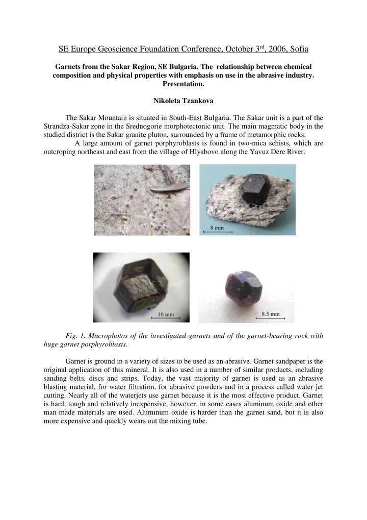 se europe geoscience foundation conference october 3 rd