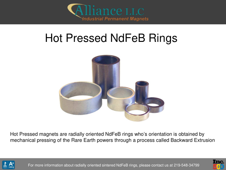 hot pressed ndfeb rings