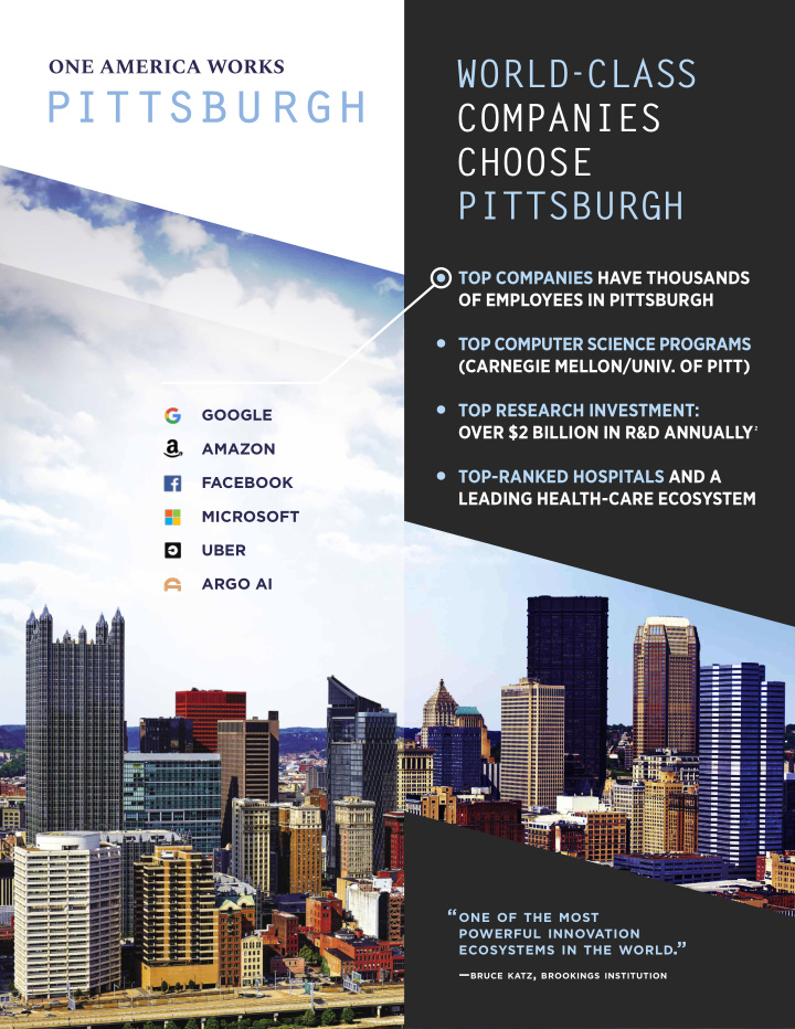 world class companies choose pittsburgh