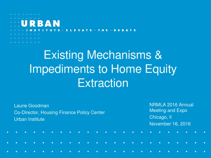 impediments to home equity