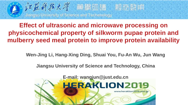 effect of ultrasonic and microwave processing on