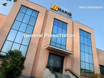 General Presentation  F.LLI MARIS S.P.A.  www.mariscorp.com  Who we are  2/39 Lets talk about