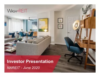 Investor Presentation  NAREIT - June 2020  DISCLOSURES  2  This presentation does not constitute an