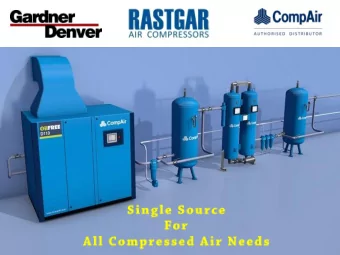 Productivity from a Single Source  Part of the Gardner Denver Group  www.compair.com  Companies are