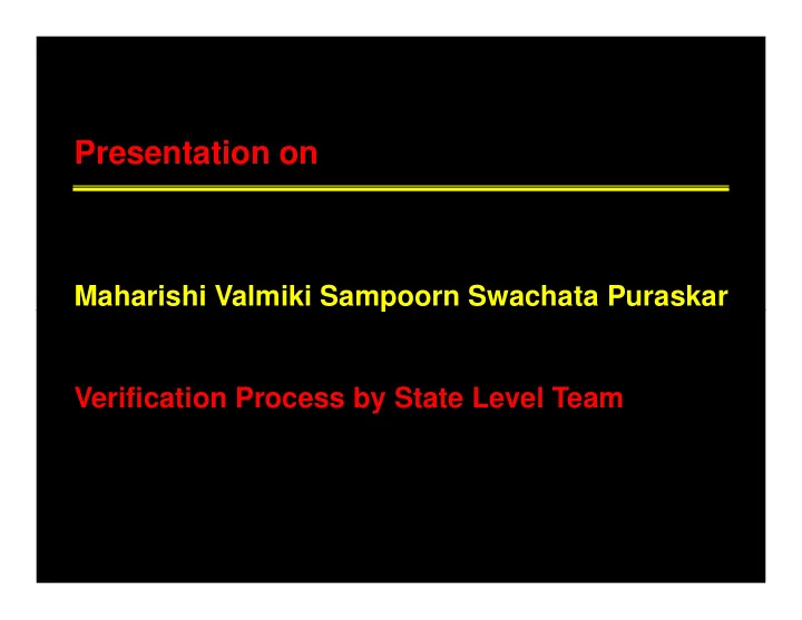 presentation on