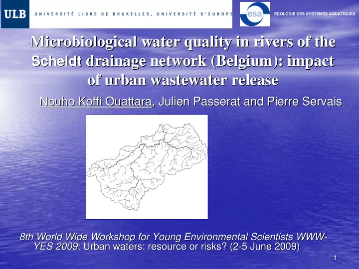 microbiological water quality in rivers of the