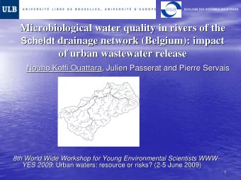 Microbiological water quality in rivers of the  Microbiological water quality in rivers of the