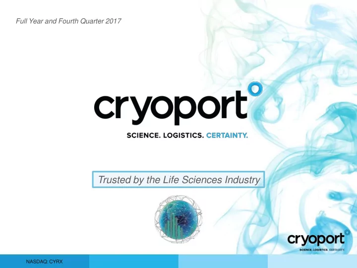 trusted by the life sciences industry